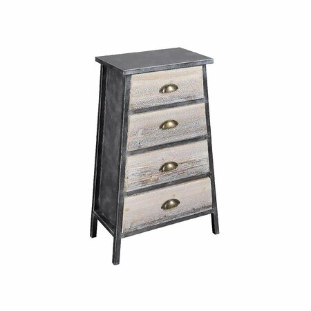 COMFORTCORRECT Claremont Collection 4 Drawer Chest; Black & Gray CO2947416
